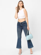 K5013 High-Rise Flare Jeans - Blue