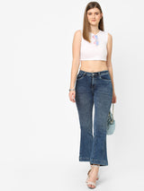 K5013 High-Rise Flare Jeans - Blue