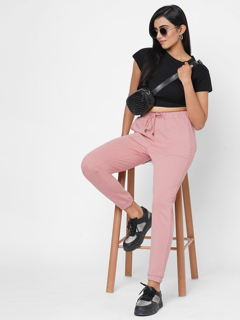 High-Rise Skinny Fit Athleisure - Blush Pink