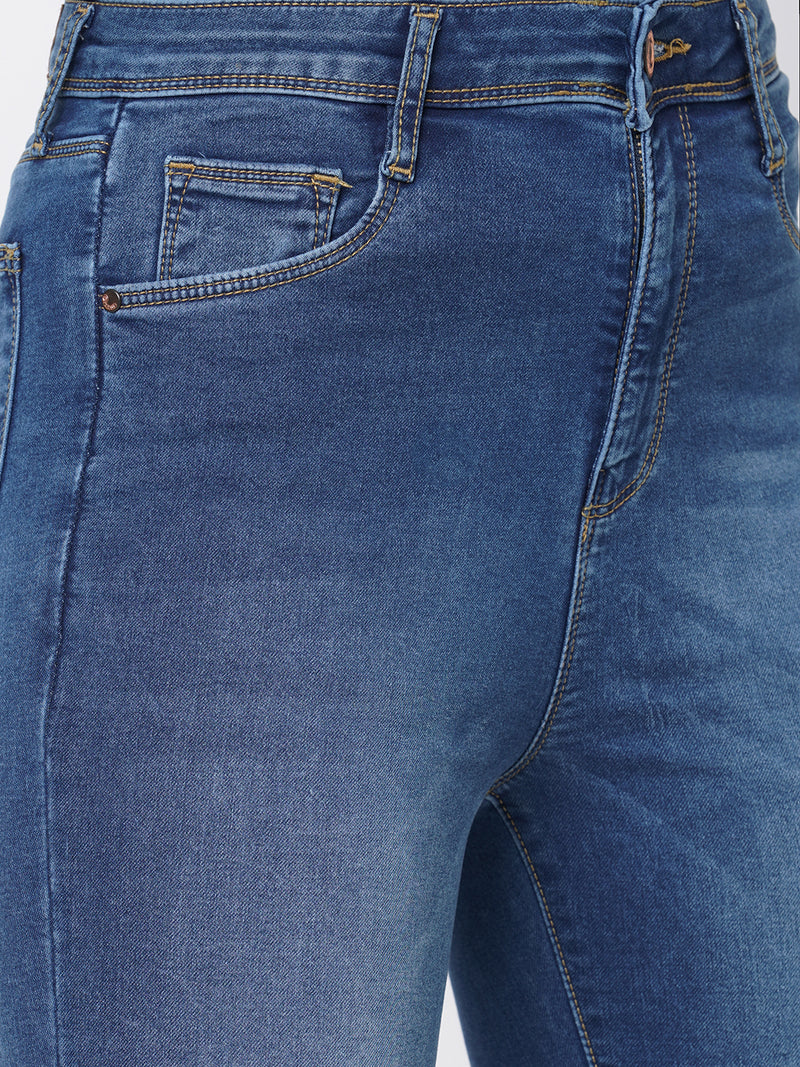 K5094 High-Rise Mini Flare Jeans - Blue