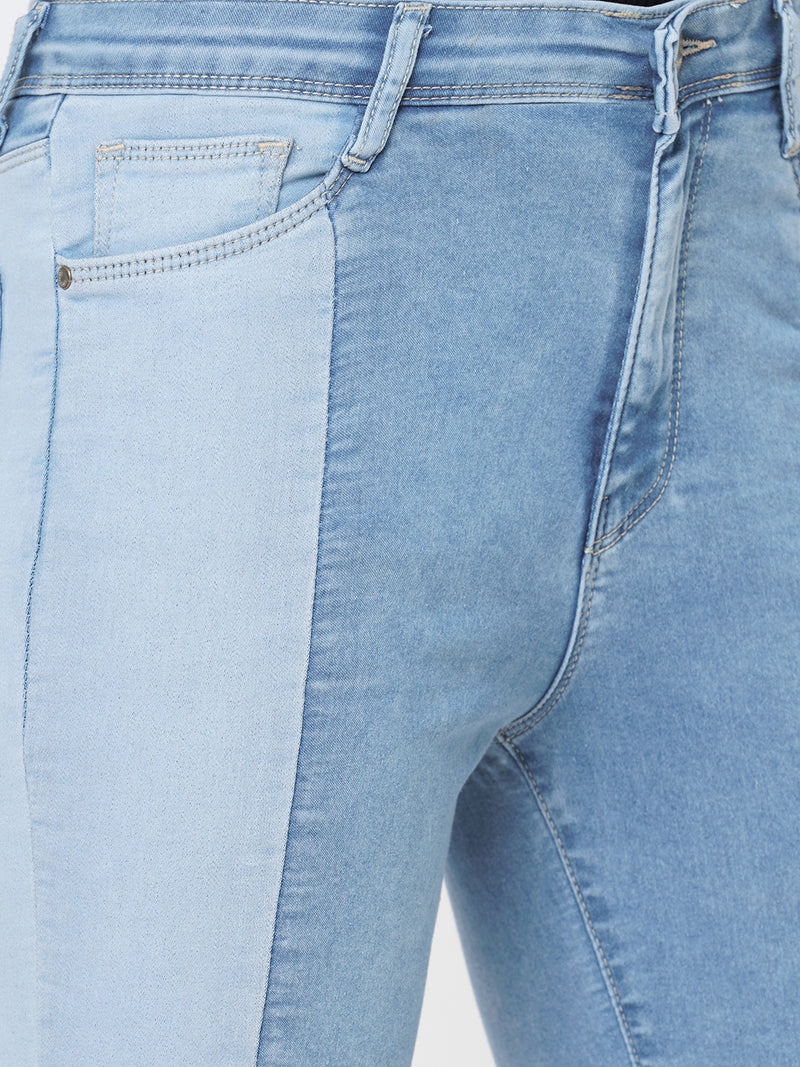K4014 High-Rise Skinny Jeans - Blue