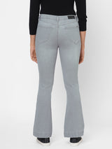 K5094 High-Rise Mini Flare Jeans - Grey