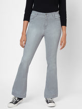 K5094 High-Rise Mini Flare Jeans - Grey