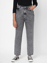 K5085 High Rise Mom Fit - Grey