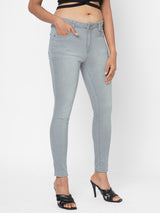 K4014 High-Rise Skinny Jeans - Grey