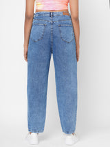 K6012 High Rise Balloon Fit Jeans - Blue