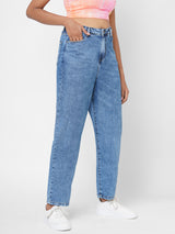 K6012 High Rise Balloon Fit Jeans - Blue