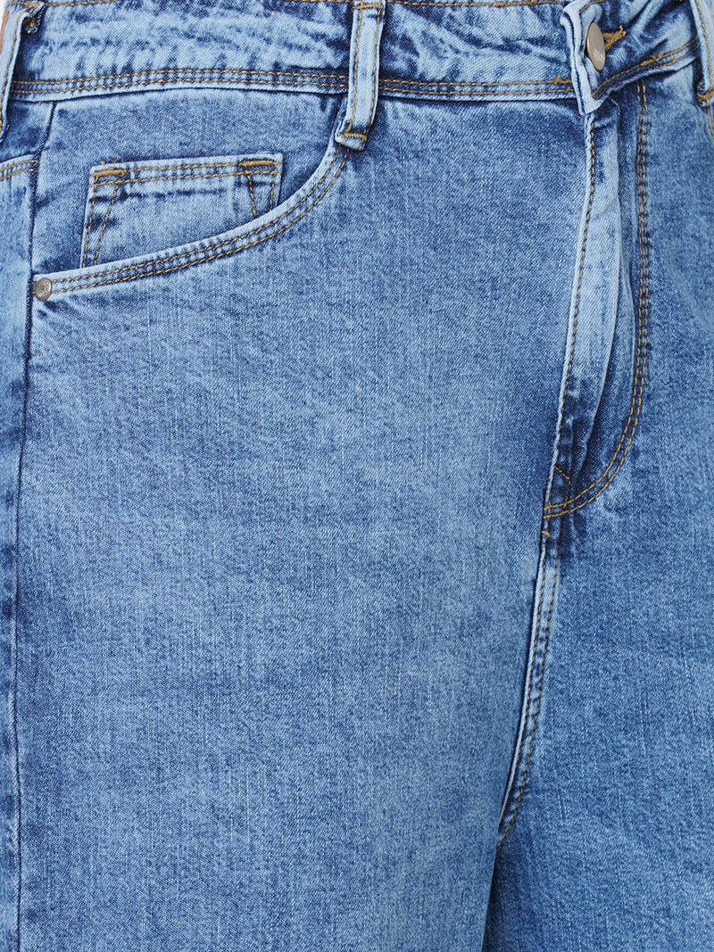 K6012 High Rise Balloon Fit Jeans - Blue