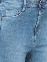 K5094 High-Rise Mini Flare Jeans - Blue