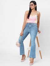 K5094 High-Rise Mini Flare Jeans - Blue