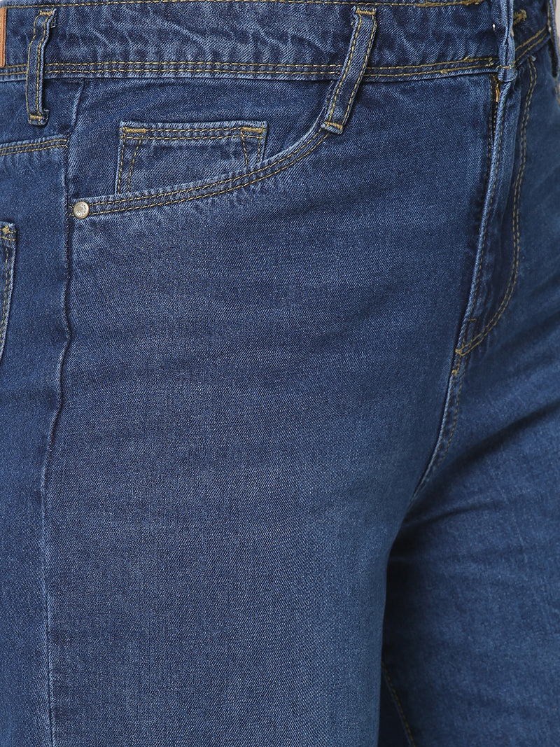 K6021 High-Rise Parallel Wide Leg Jeans - Blue