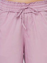 High-Rise Paper Bag Culottes - Dusty Pink