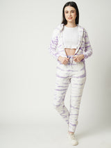 Women Lilac Tie & Dye High Rise Jogger
