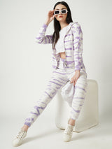 Women Lilac Tie & Dye High Rise Jogger