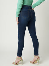 Women Blue K4014 High Rise Skinny Jeans