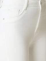 Women White K4014 High Rise Skinny Jeans