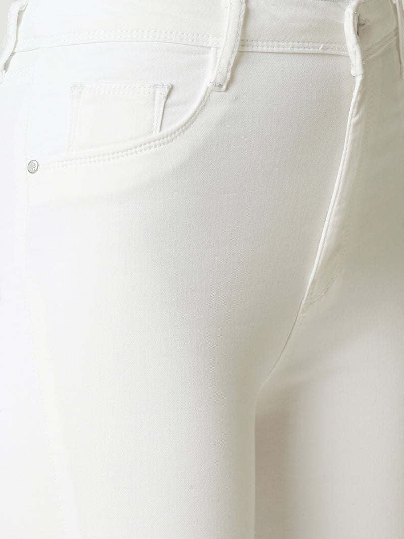 Women White K4014 High Rise Skinny Jeans