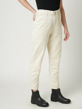 Women White High Rise Baggy Fit Jeans