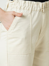 Women White High Rise Baggy Fit Jeans