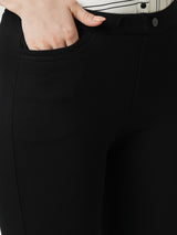 Women Black K4005 High Rise Skinny Tregging