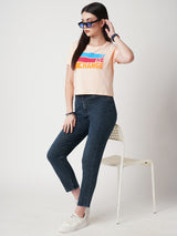Women Blue K6030 High Rise Slim Straight Fit Jeans