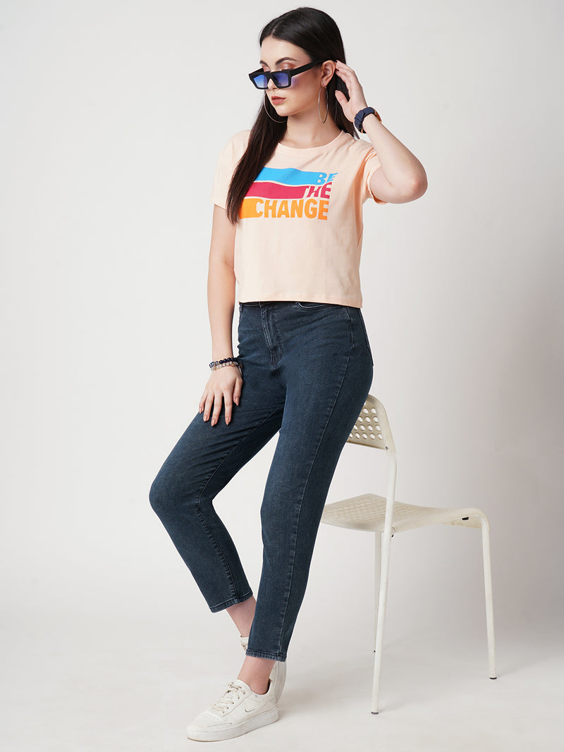 Women Blue K6030 High Rise Slim Straight Fit Jeans