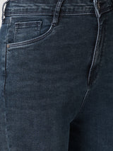 Women Blue K6030 High Rise Slim Straight Fit Jeans