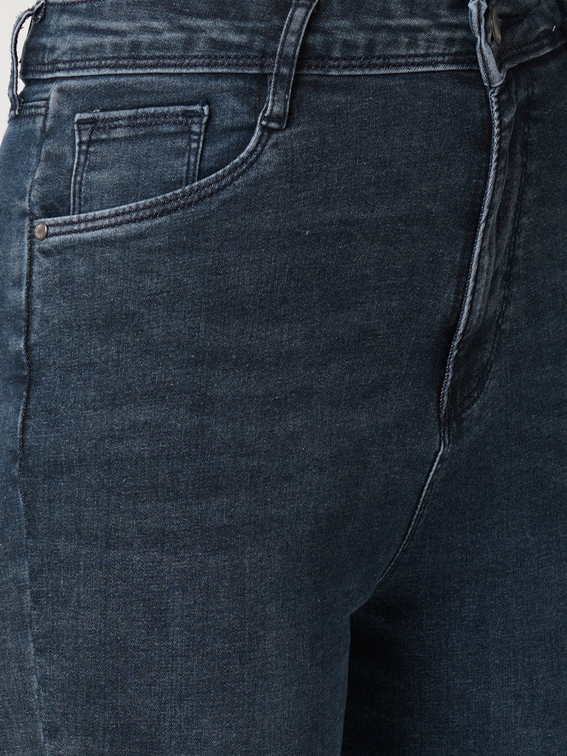 Women Blue K6030 High Rise Slim Straight Fit Jeans