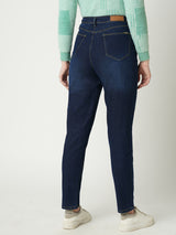 Women Blue K6030 High Rise Slim Straight Fit Jeans