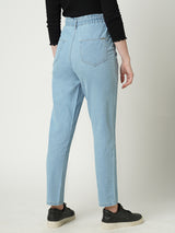 Women Light Blue High Rise Baggy Fit Jeans