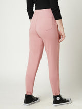 Women Blush Pink High Rise Skinny Fit Athleisure