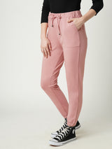 Women Blush Pink High Rise Skinny Fit Athleisure