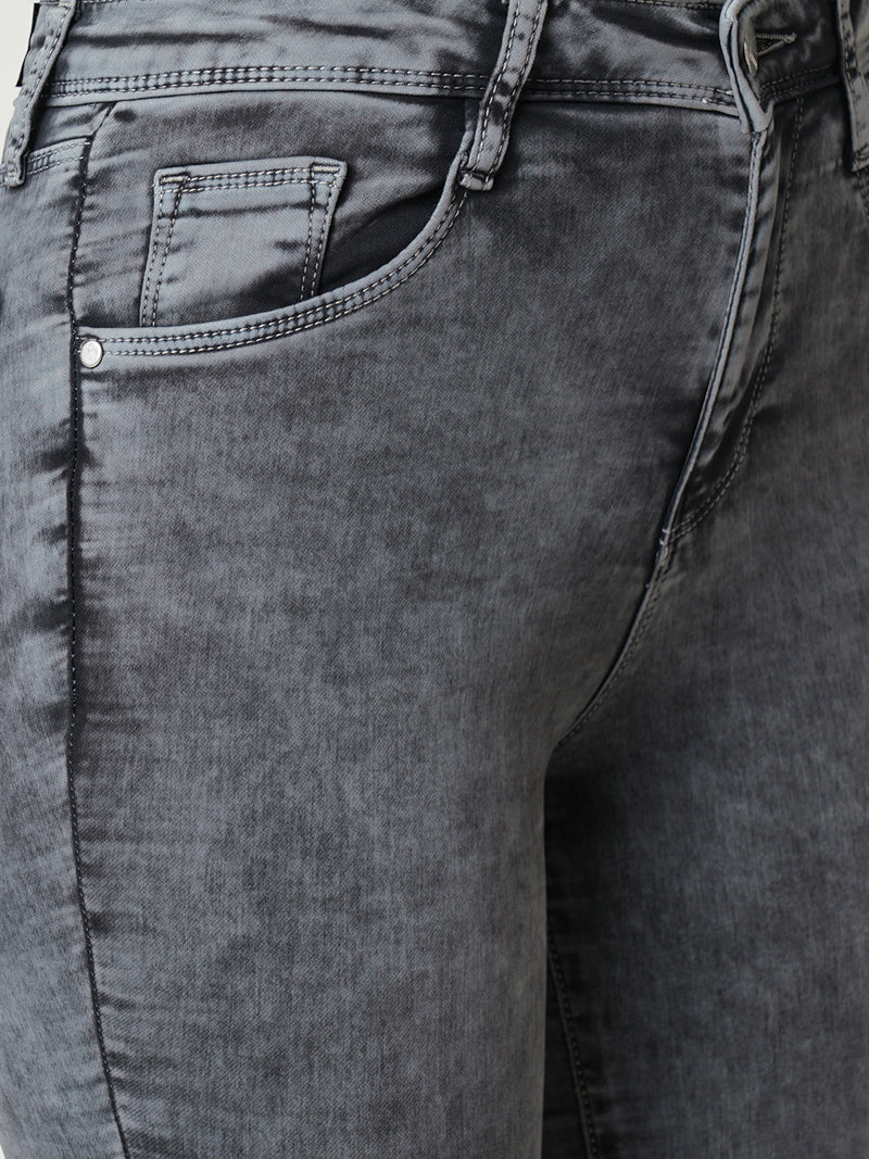 Women Grey K5013 High Rise Flare Jeans