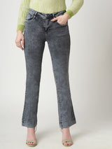 Women Grey K5013 High Rise Flare Jeans