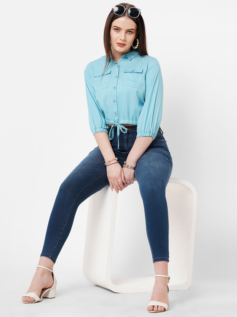 Women Navy Blue K5040 Super High Rise Super Skinny Jeans