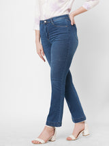 Women Blue K5013 High Rise Flare Jeans