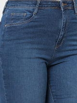 Women Blue K5013 High Rise Flare Jeans