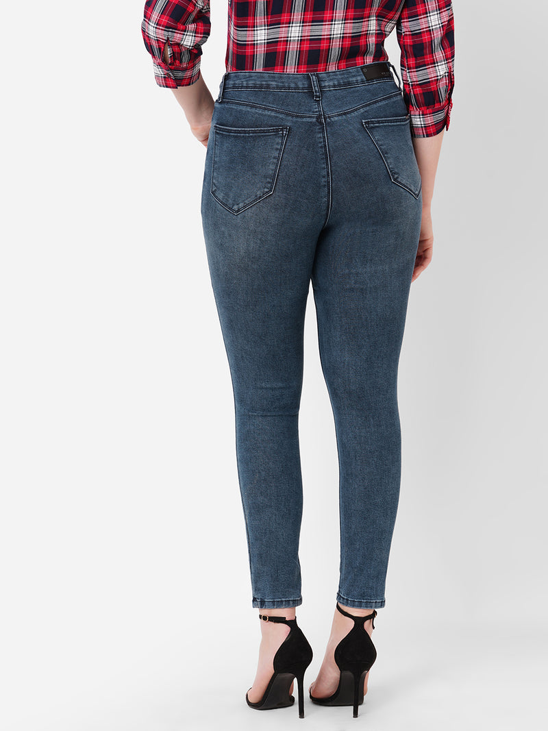 Women Deep Indigo K5040 Super High Rise Super Skinny Jeans