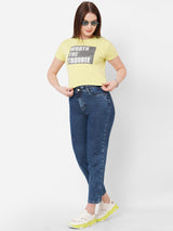 Women Dark Blue High Rise Baggy Fit Jeans