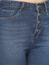 High-Rise Loose Fit Shorts - Dark Blue