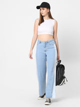 K5031 High-Rise Wide Leg Jeans - Blue