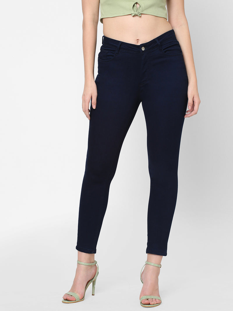 K4014 High-Rise Skinny Jeans - Blue