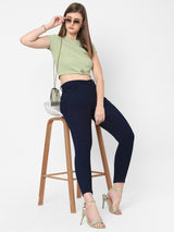 K4014 High-Rise Skinny Jeans - Blue