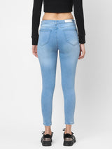 K4014 High-Rise Skinny Jeans - Light Blue