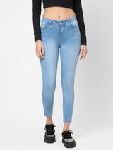 K4014 High-Rise Skinny Jeans - Light Blue
