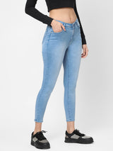 K4014 High-Rise Skinny Jeans - Light Blue