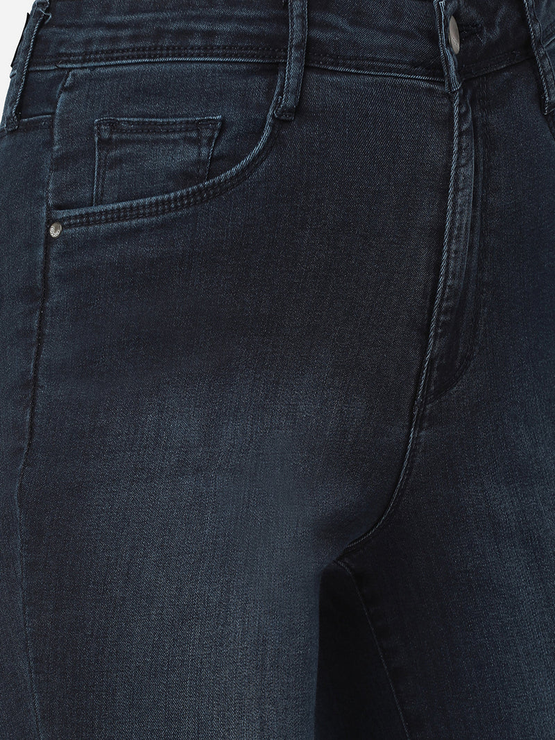 K5013 High-Rise Flared Jeans - Navy