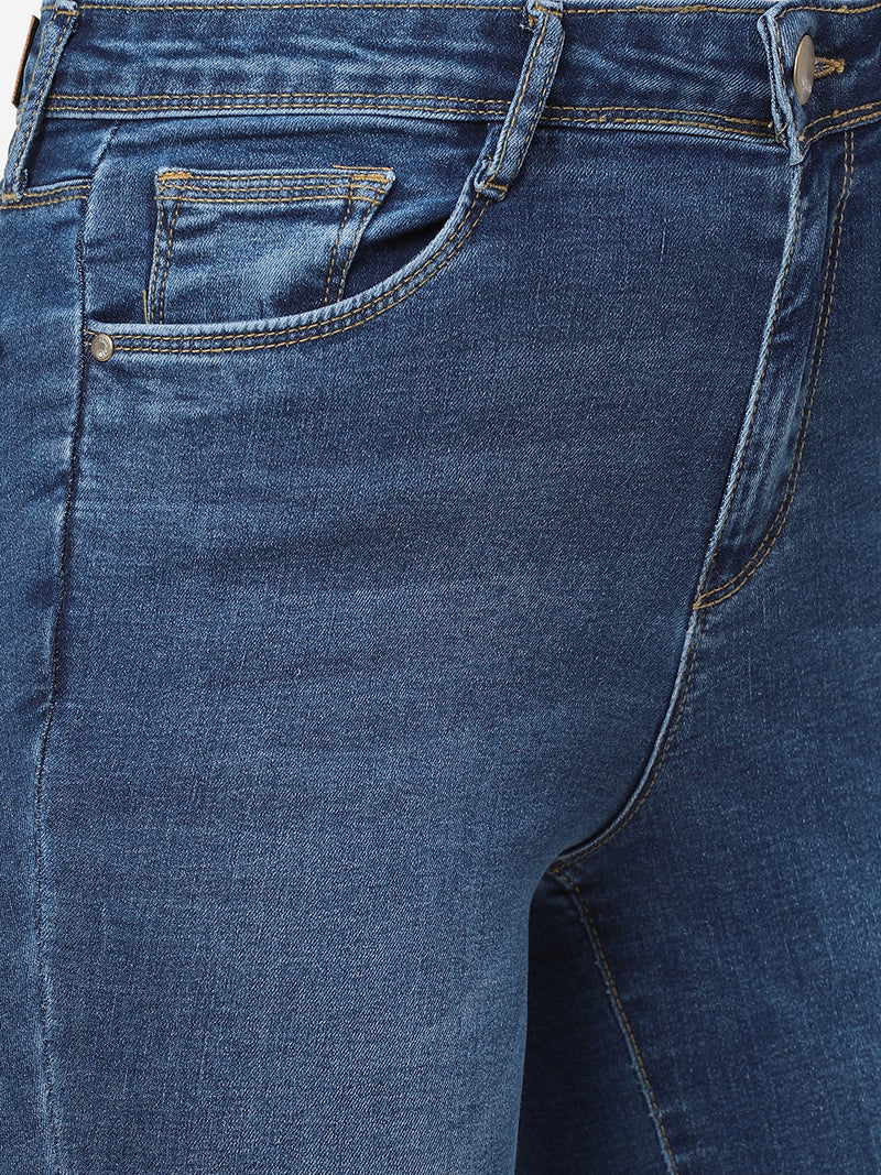 K5013 High-Rise Flared Jeans - Blue