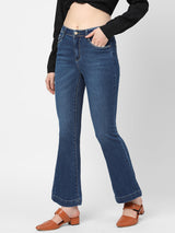 K5013 High-Rise Flared Jeans - Blue