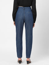 High-Rise Baggy Fit Jeans - Blue
